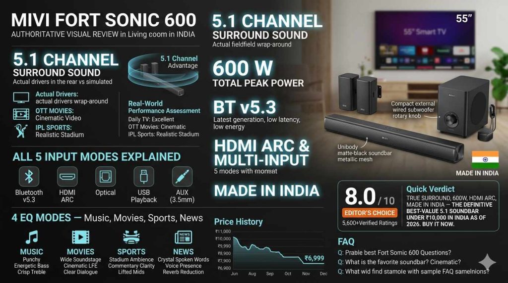 Mivi Fort Sonic 600 Soundbar