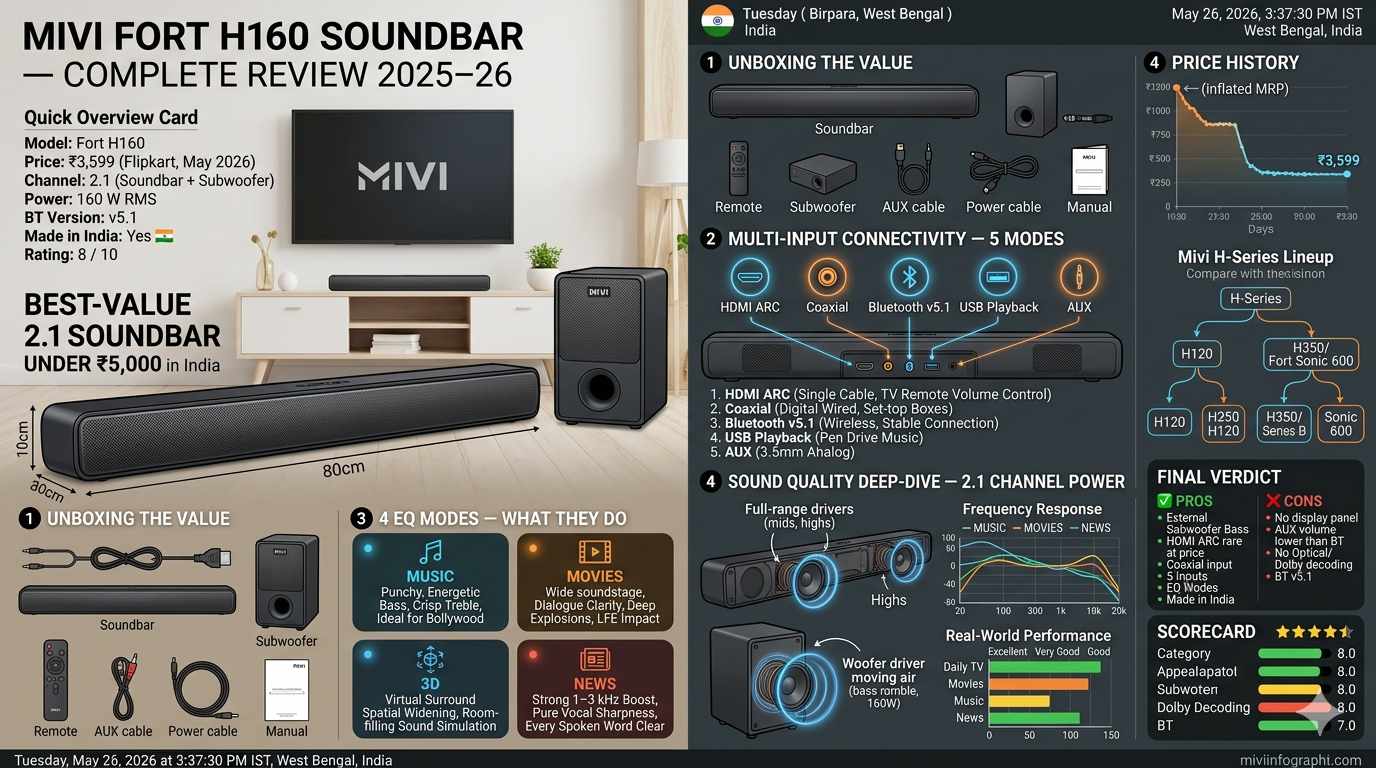 Mivi Fort H160 Soundbar