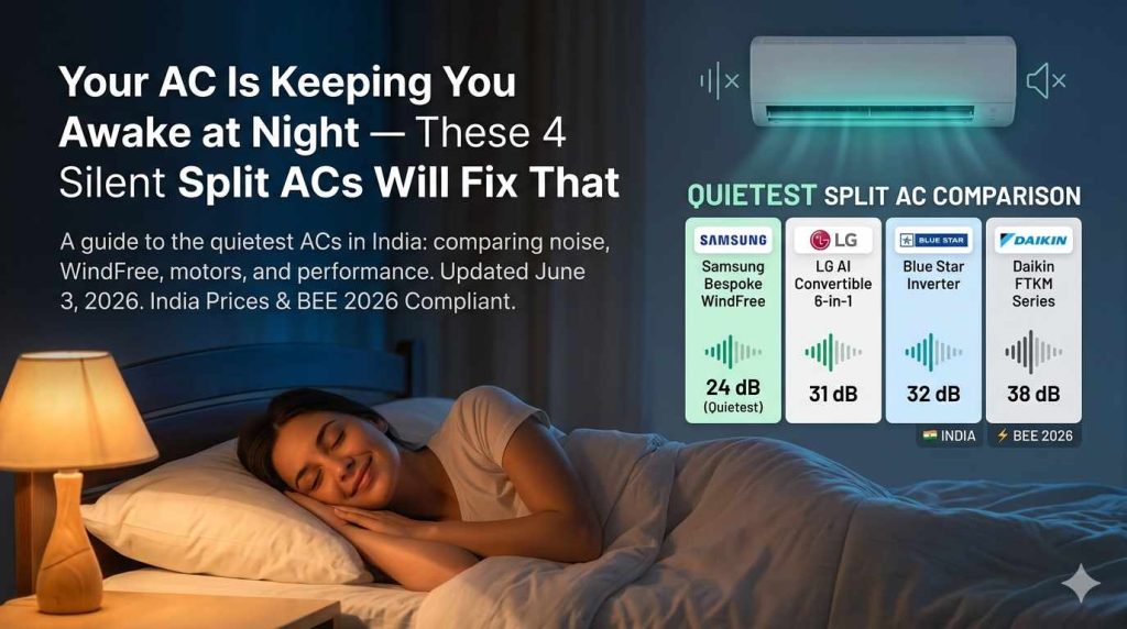 Best Split ACs with Silent Indoor Units in India (2026)